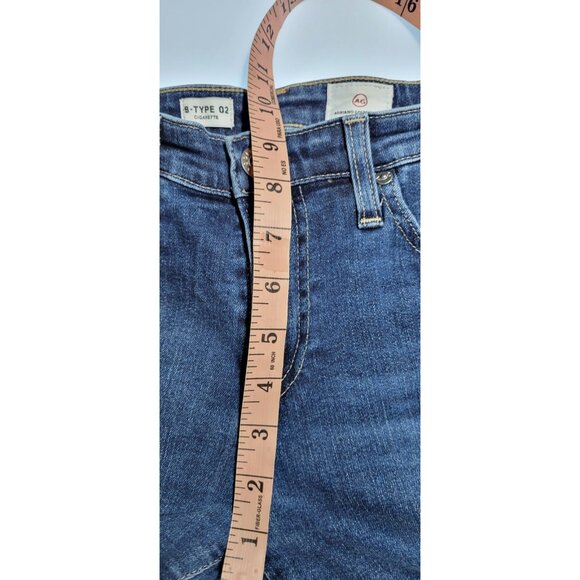 AG Adriano Goldschmied B-Type 02 Cigarette Jeans Women’s 26x30 Mid Rise Blue Str - Picture 7 of 11